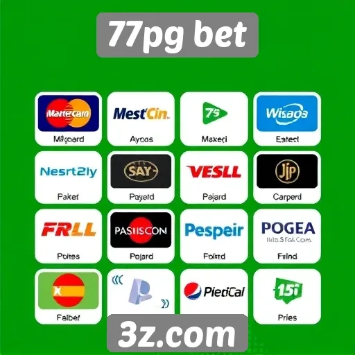Variedade de métodos de pagamento na 77pg bet
